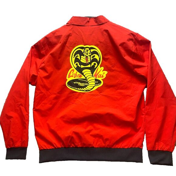 Karate Kid Johnny Lawrence Cobra Kai Jacket Adult‎ Extra Large Red Bomber Mens - Picture 1 of 10